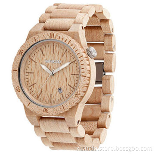 New style wooden watches, 100% 30 meters waterproof, natural maple material